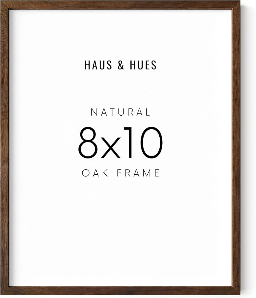 HAUS AND HUES Walnut 8x10 Wall Picture Frame - 8x10 Wood Picture Frame. Rustic 8x10 Picture Frame... | Amazon (US)