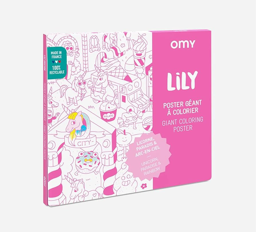 Omy Giant Coloring Poster, Lily The Unicorn, 40 x 28 inches, Creative Fun and Play for Kids, Adul... | Amazon (US)