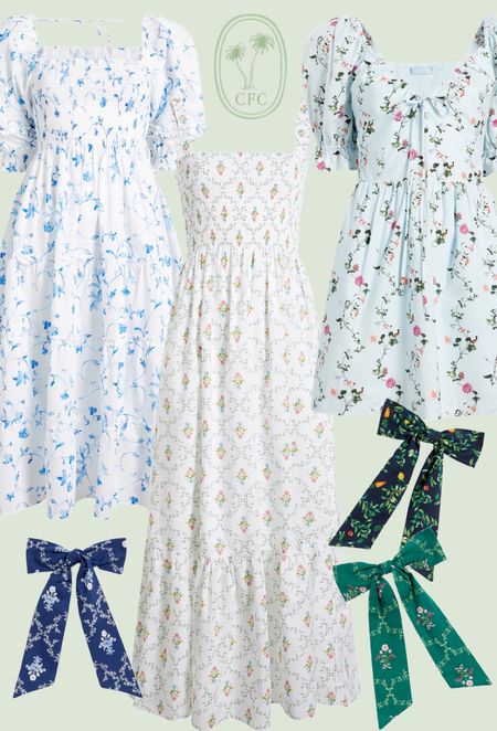 Hill House Heritage drop. Blue botanical, pastel trellis, pond floral in your favorite Ellie nap dress and more  