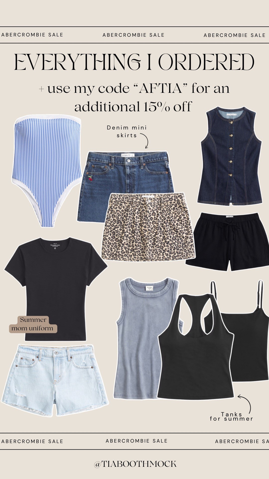 Use AFTIA for an extra 15% off the current Abercrombie sales! 

#LTKFindsUnder50 #LTKSaleAlert #LTKStyleTip