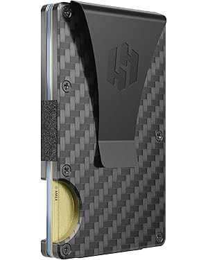 Hayvenhurst Slim Minimalist Front Pocket RFID Blocking Metal Wallets for Men with Money Clip | Amazon (US)