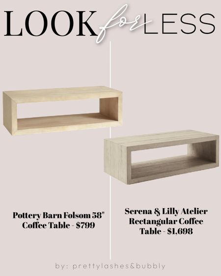 Look for less with this Pottery Barn option that is half of the price of the Serena & Lily one! I have it and LOVE IT! 

Save vs. splurge, coffee table 

#LTKstyletip #LTKsalealert #LTKhome