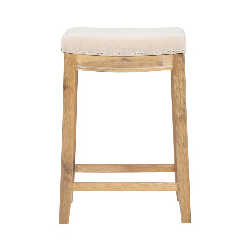 Claridge Counter & Bar Solid Wood Backless Stool with Upholstered Seat | Wayfair North America