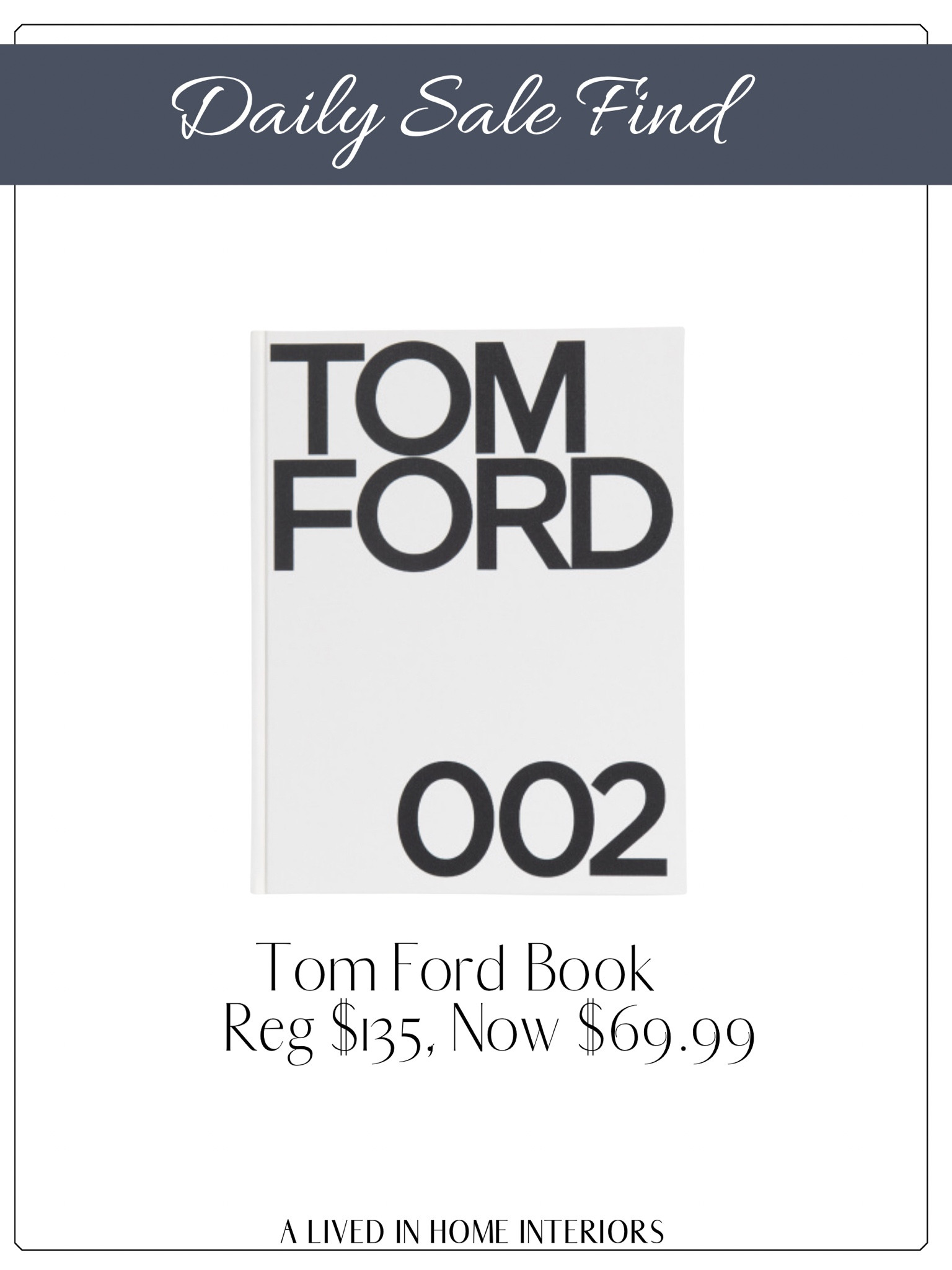 This Tom Ford book is a steal at TJ Maxx! 

#LTKhome #LTKsalealert #LTKfindsunder100