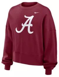 Nike Women's Alabama Crimson Tide Crimson Logo Oversized Crew Neck Sweatshirt | DICK'S Sporting Goods