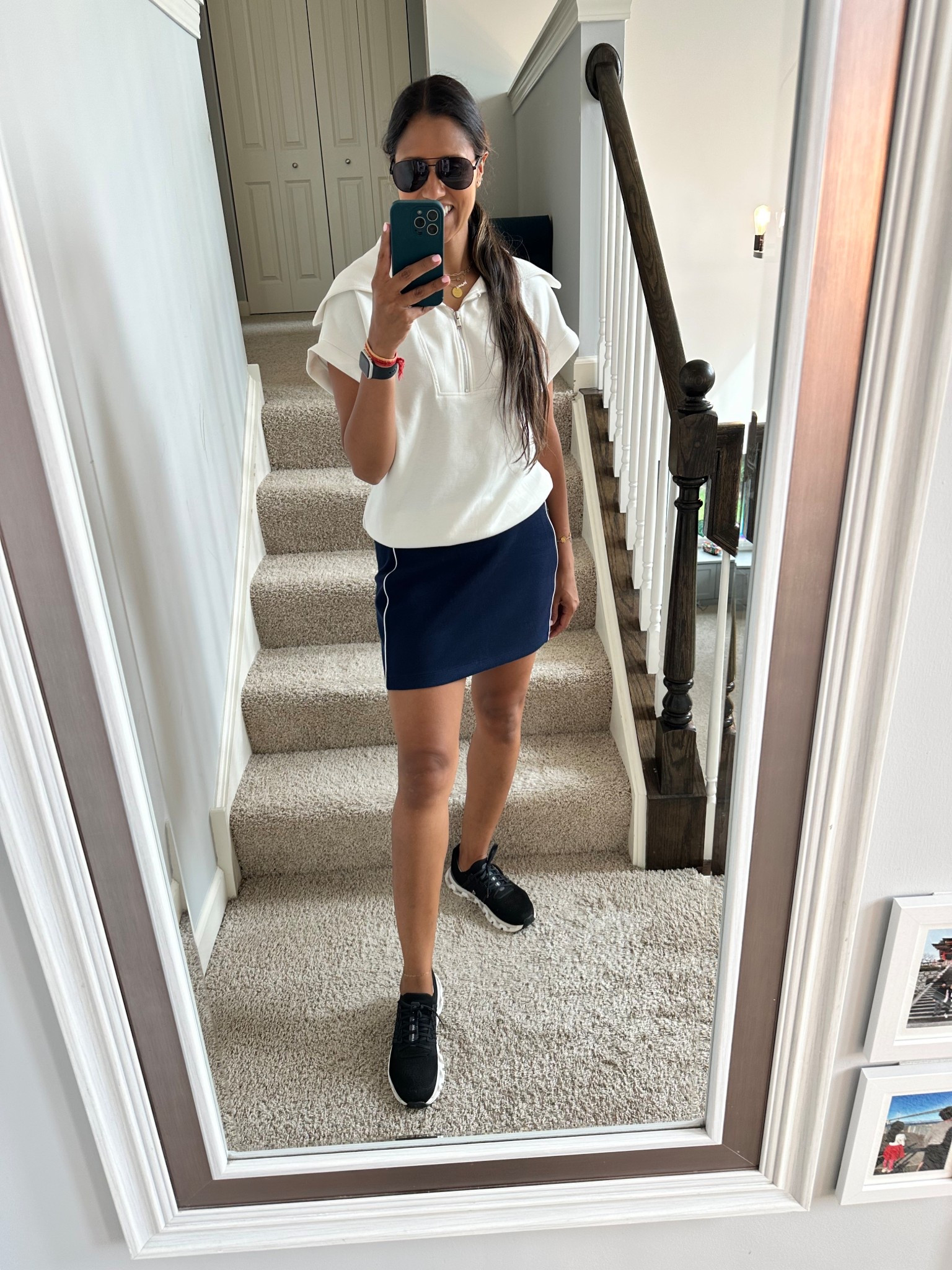 Obsessed with my Spanx pique skirt! So cute, comfortable and perfect for these summer walks! 

#LTKStyleTip #LTKSummerEdit #LTKActive