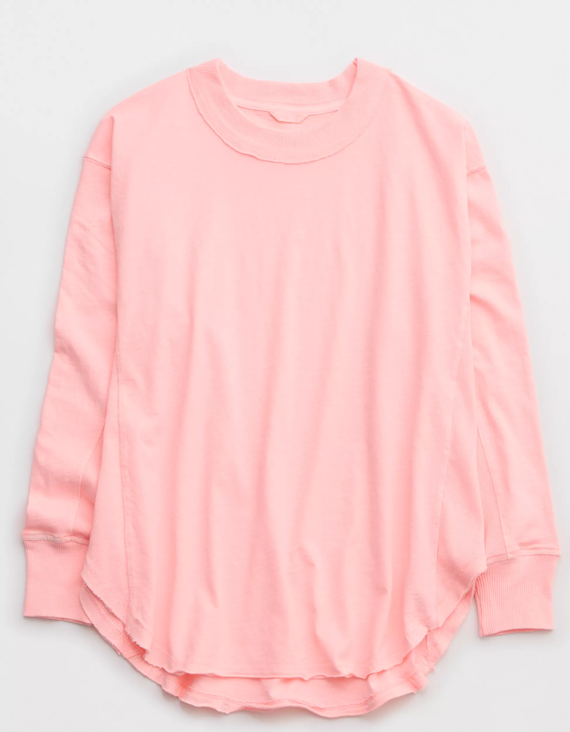 Aerie Long Sleeve Oversized Boyfriend T-Shirt | Aerie