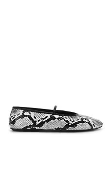 Jeffrey Campbell Dancerina Flat in Silver Grey Snake from Revolve.com | Revolve Clothing (Global)