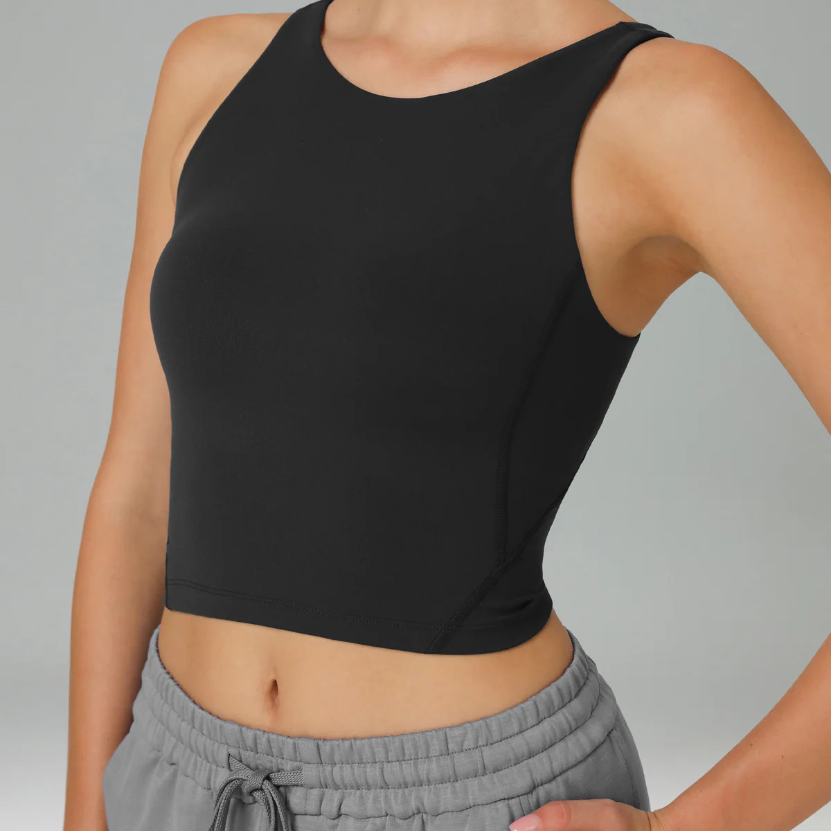 Dreamlux High Neck U-Back Workout Tank Top w/ Removable Padded Cups | Colorfulkoala