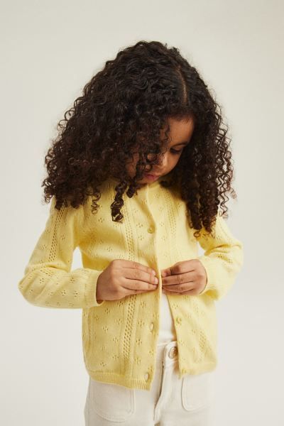 Textured-knit Cotton Cardigan | H&M (US + CA)