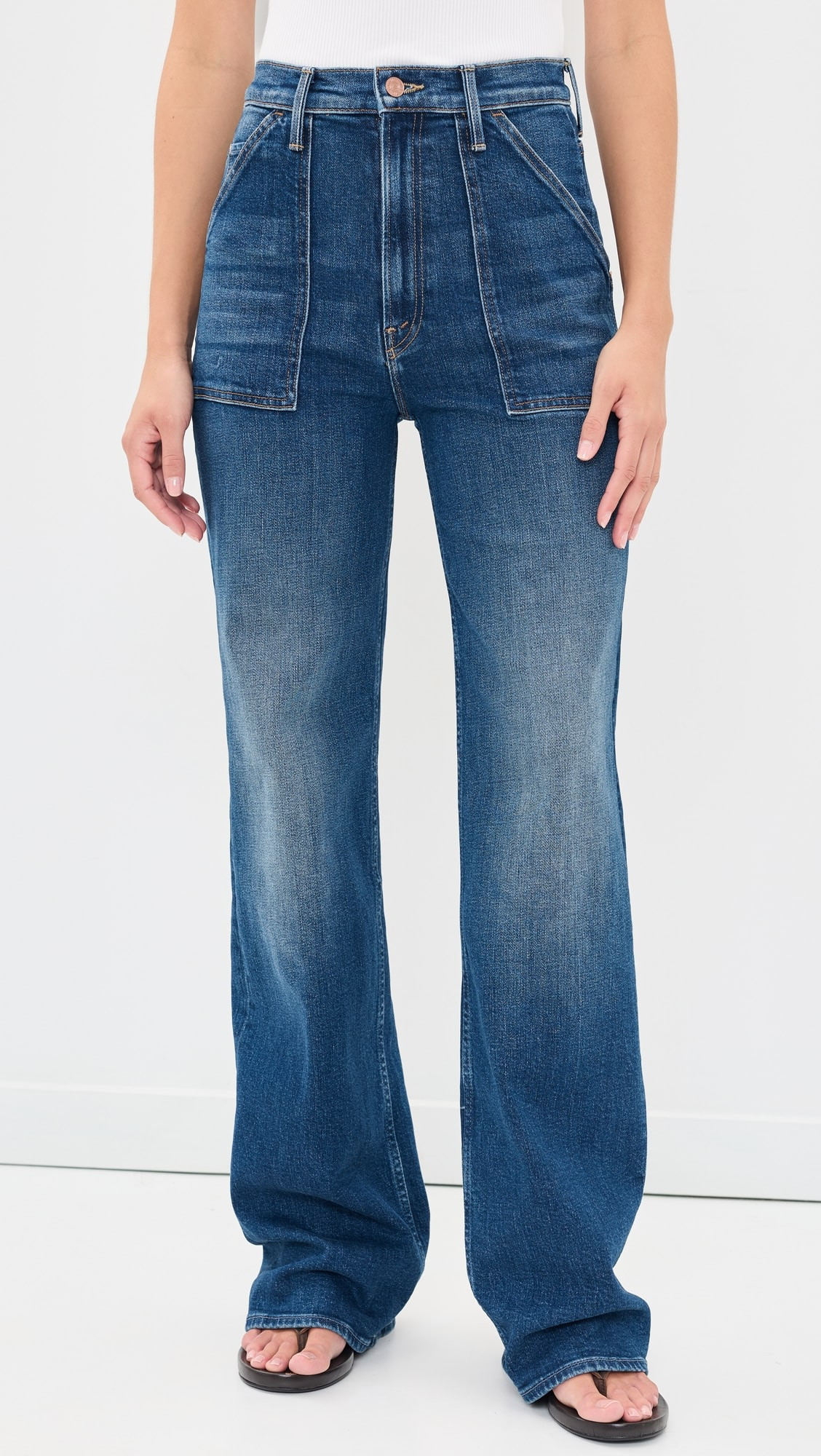 MOTHER The Patch Maven Sneak Jeans | Shopbop | Shopbop