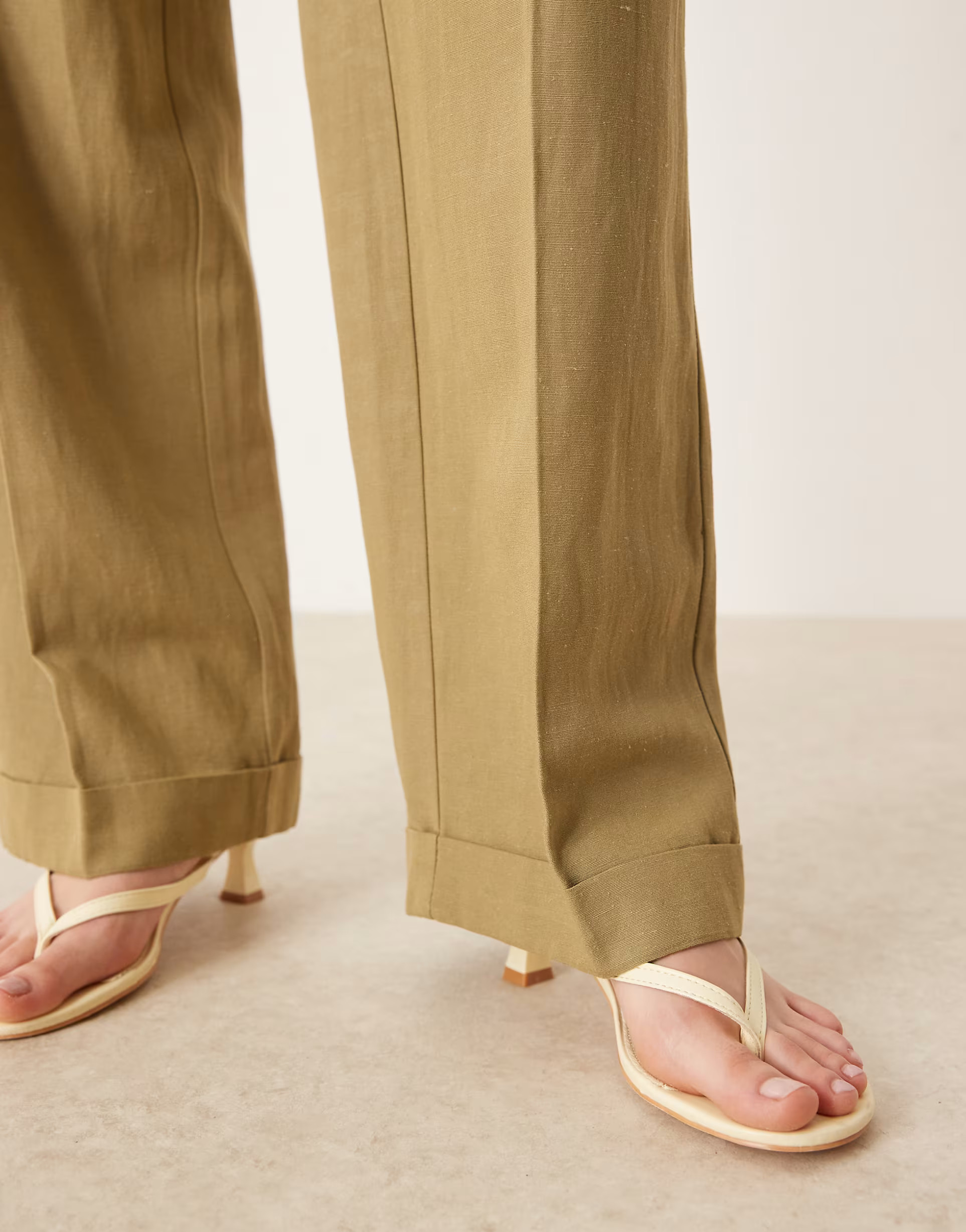 ASOS DESIGN tailored straight leg pants in khaki - part of a set | ASOS (Global)