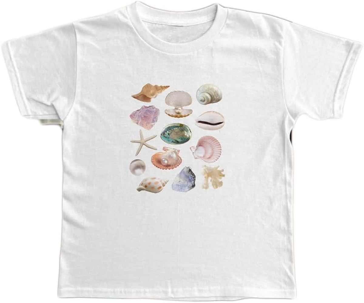 Y2k Graphic Baby Tees for Women Fruit Bow Shirt Crop Top Vintage Aesthetic Teen Girl Clothes 90s ... | Amazon (US)