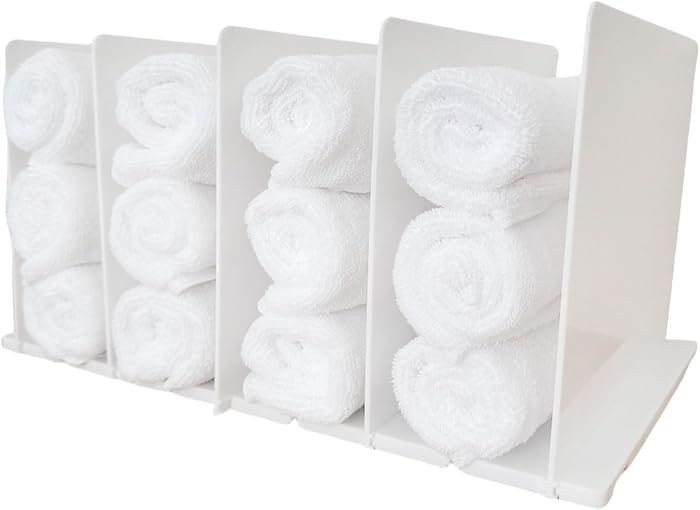 Towel Organizer for Closet:Bathroom & Cabinet Under Sink Towel Storage, 16.4\u2018\u2019 Beach & ... | Amazon (US)