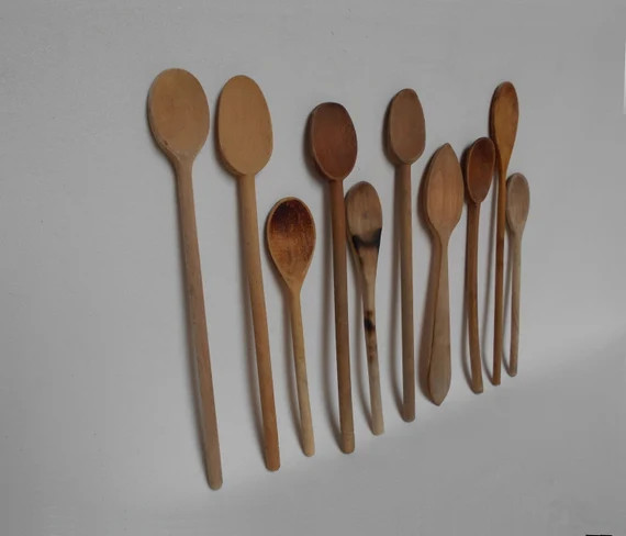 Set of 10 French Vintage Wooden Spoons | Etsy (US)