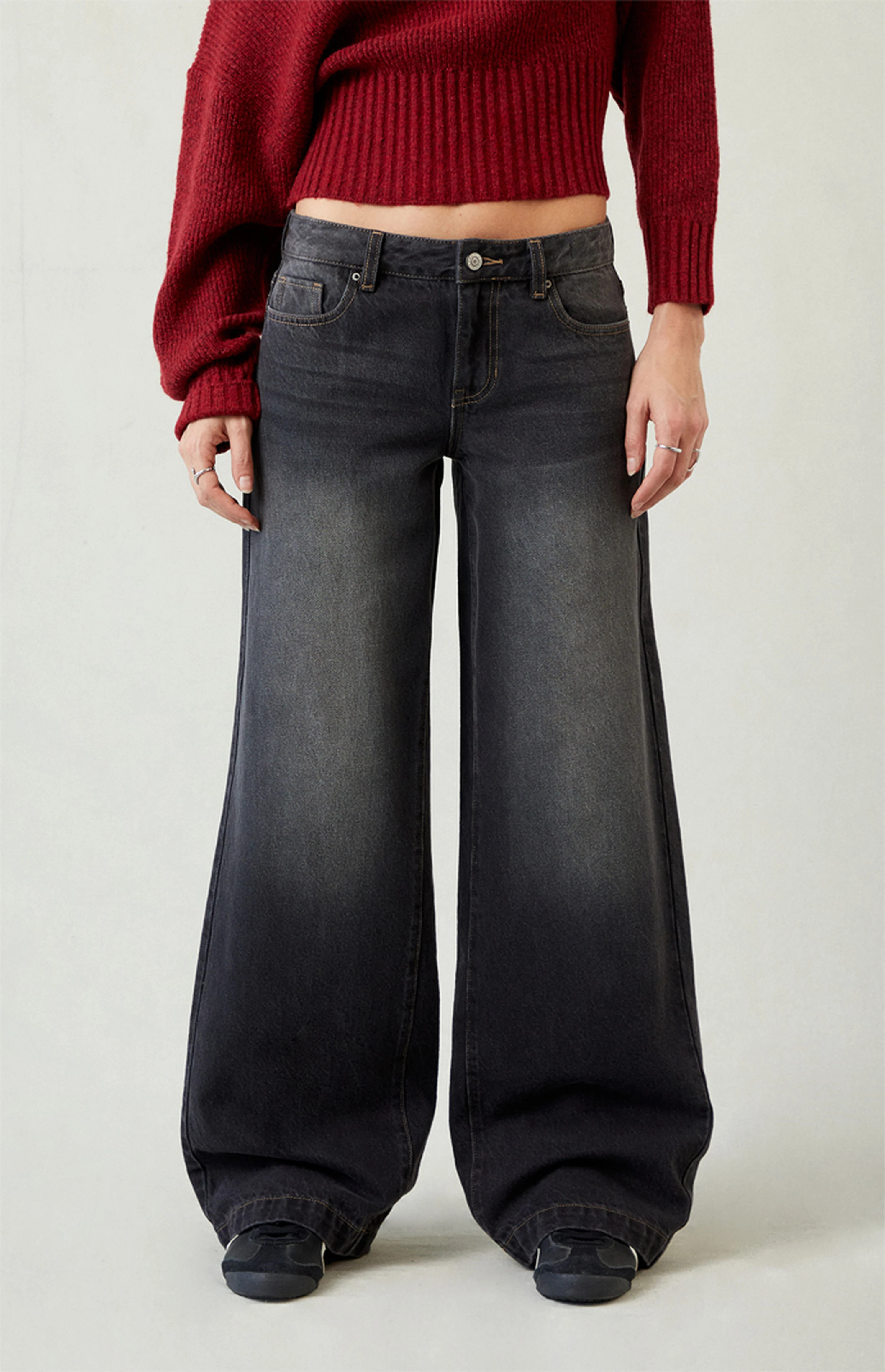 Pacsun Casey Low Rise Baggy Jeans Black Tinted | PacSun