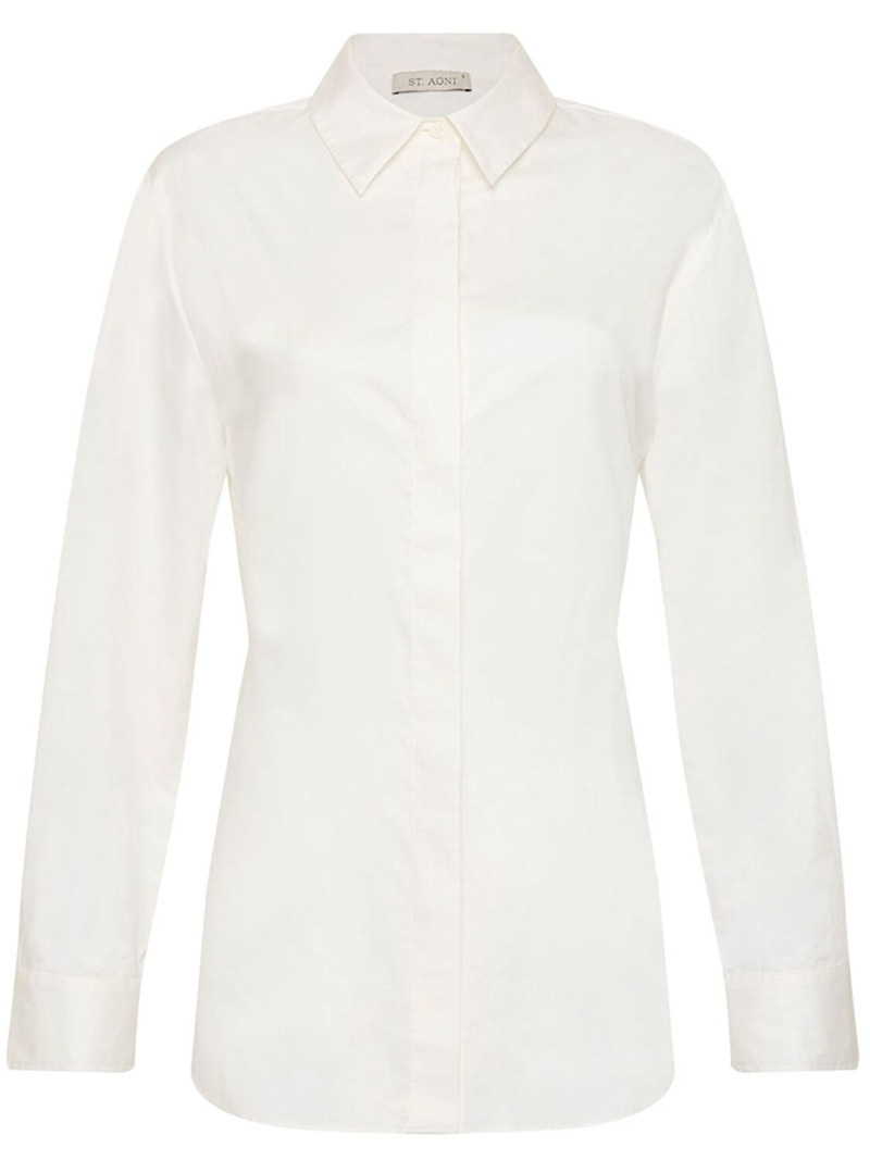 Open back long sleeve cotton shirt - St. Agni - Women | Luisaviaroma | Luisaviaroma