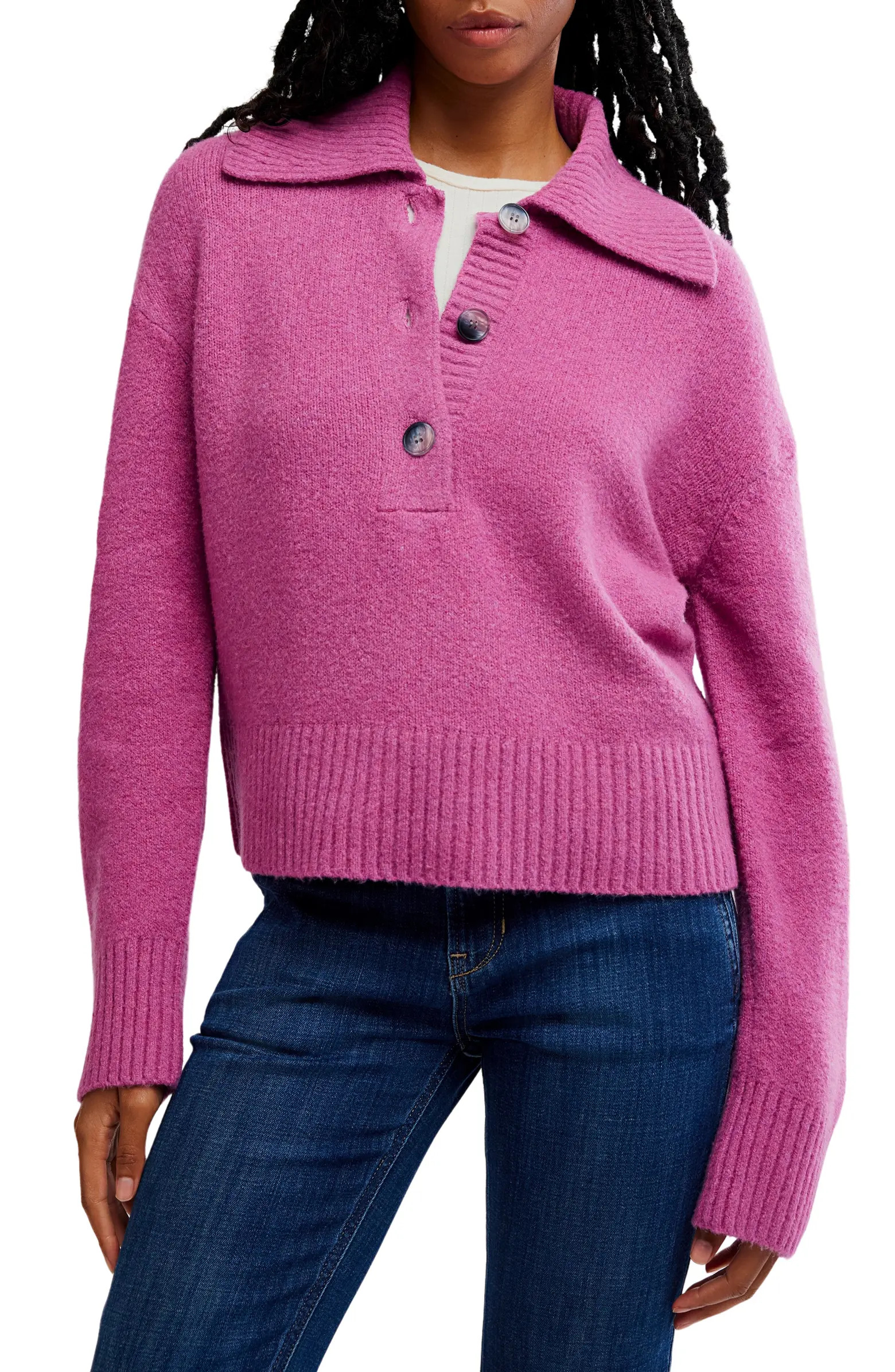 Trading Up Cotton Blend Polo Sweater | Nordstrom