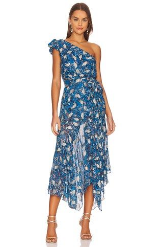 Karina Grimaldi Letizia Print Dress in Azul Garden from Revolve.com | Revolve Clothing (Global)