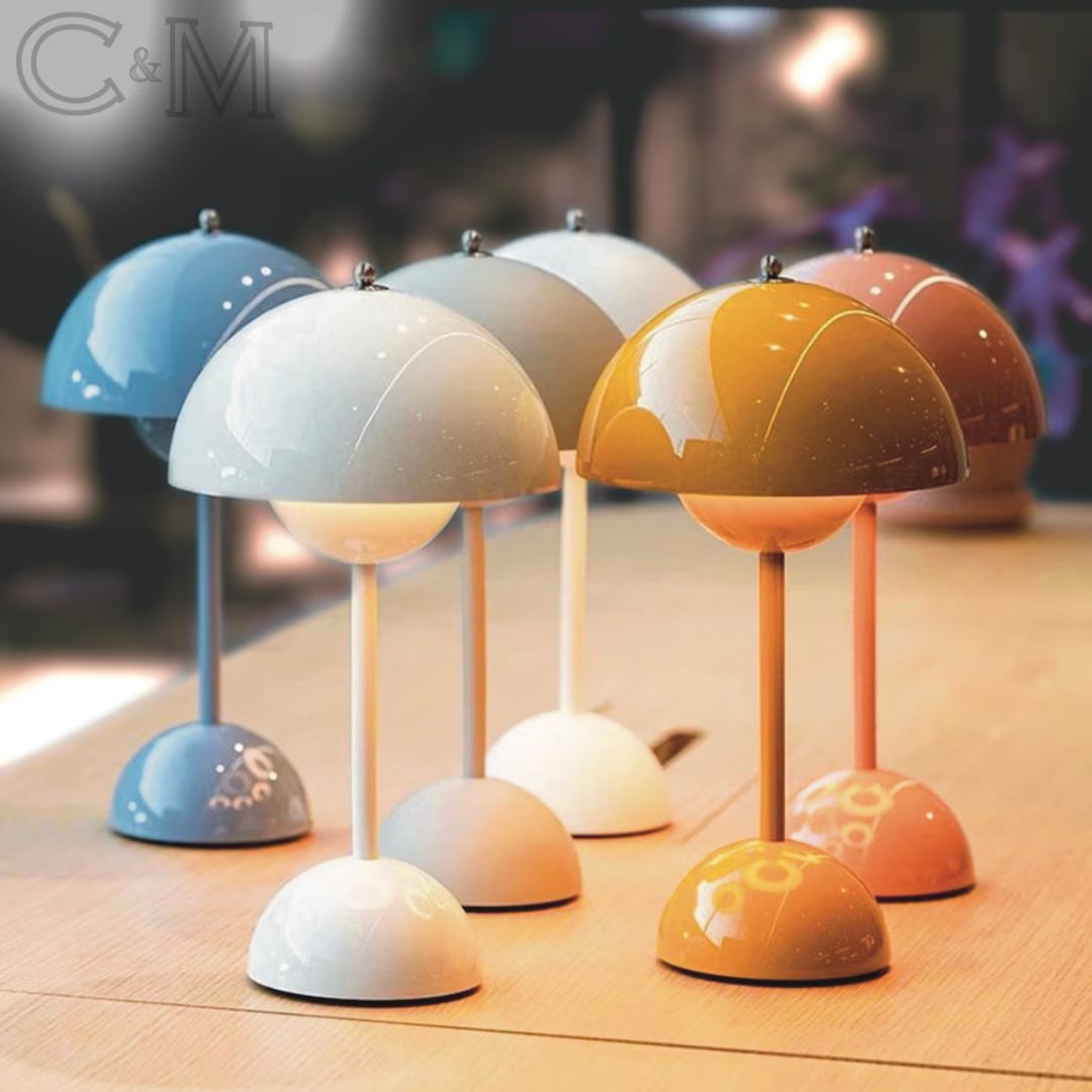 Modern Mushroom Table Lamp, Mid Century Modern Bedside Mood Lamp, Minimalist Desk Lights, Retro L... | Etsy (US)