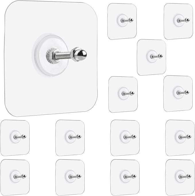 Wall Hooks for Hanging, 14 Pack Screw Wall Hangers Without Nails Adhesive Hooks Heavy Duty for Mo... | Amazon (US)