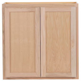 Project Source 30-in W x 30-in H x 12-in D Natural Unfinished Oak Door Wall Fully Assembled Cabin... | Lowe's