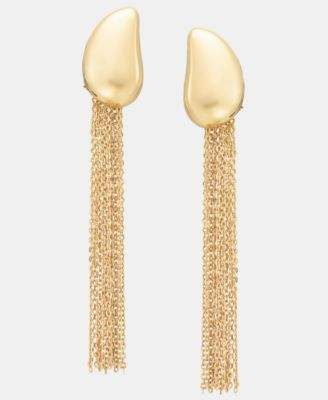 Tear-Shape Chain Linear Drop Earrings, Macy's Exclusive | Macy's