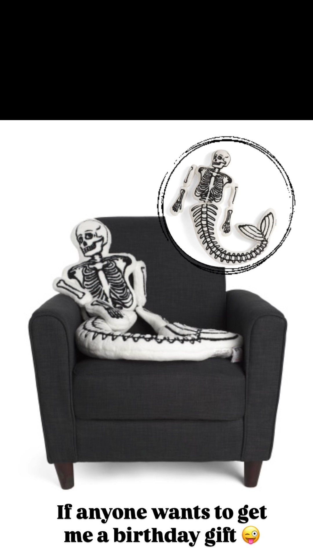 The cutest lifesize skeleton mermaid pillow! 

#LTKHome #LTKSummerEdit #LTKSeasonal