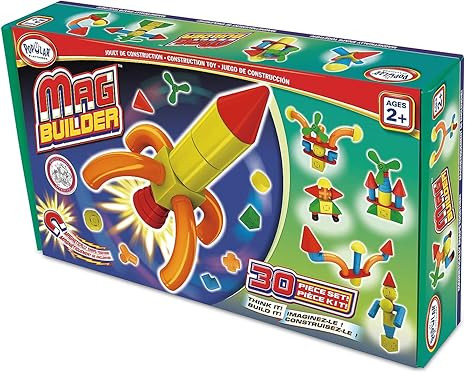POPULAR PLAYTHINGS 18302 Mag Builder Magnetic Building Toy for Kids with 30 Colorful Pieces | Amazon (US)