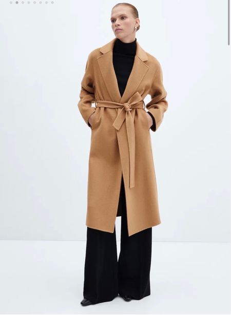 Fabric with wool. Handmade design. Oversize design. Lapel-collar V-neck collar. Long sleeve. Two front pockets. Removable belt. Back-slit hem. Plus Size Available. The ecru color is an online exclusive.
Mango winter midi coat + other cute styles linked

#LTKSeasonal #LTKover40 #LTKstyletip