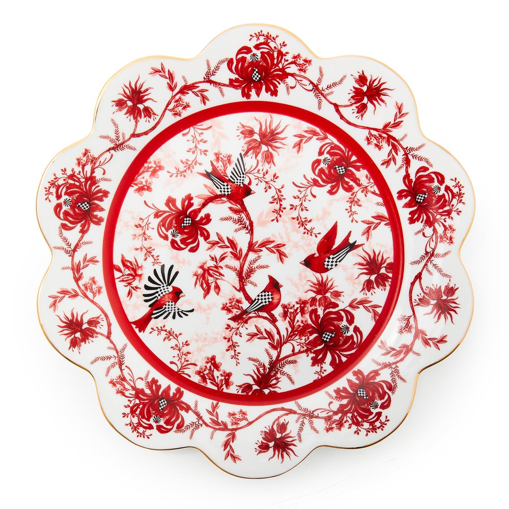 Cardinal Toile Dinner Plate | MacKenzie-Childs