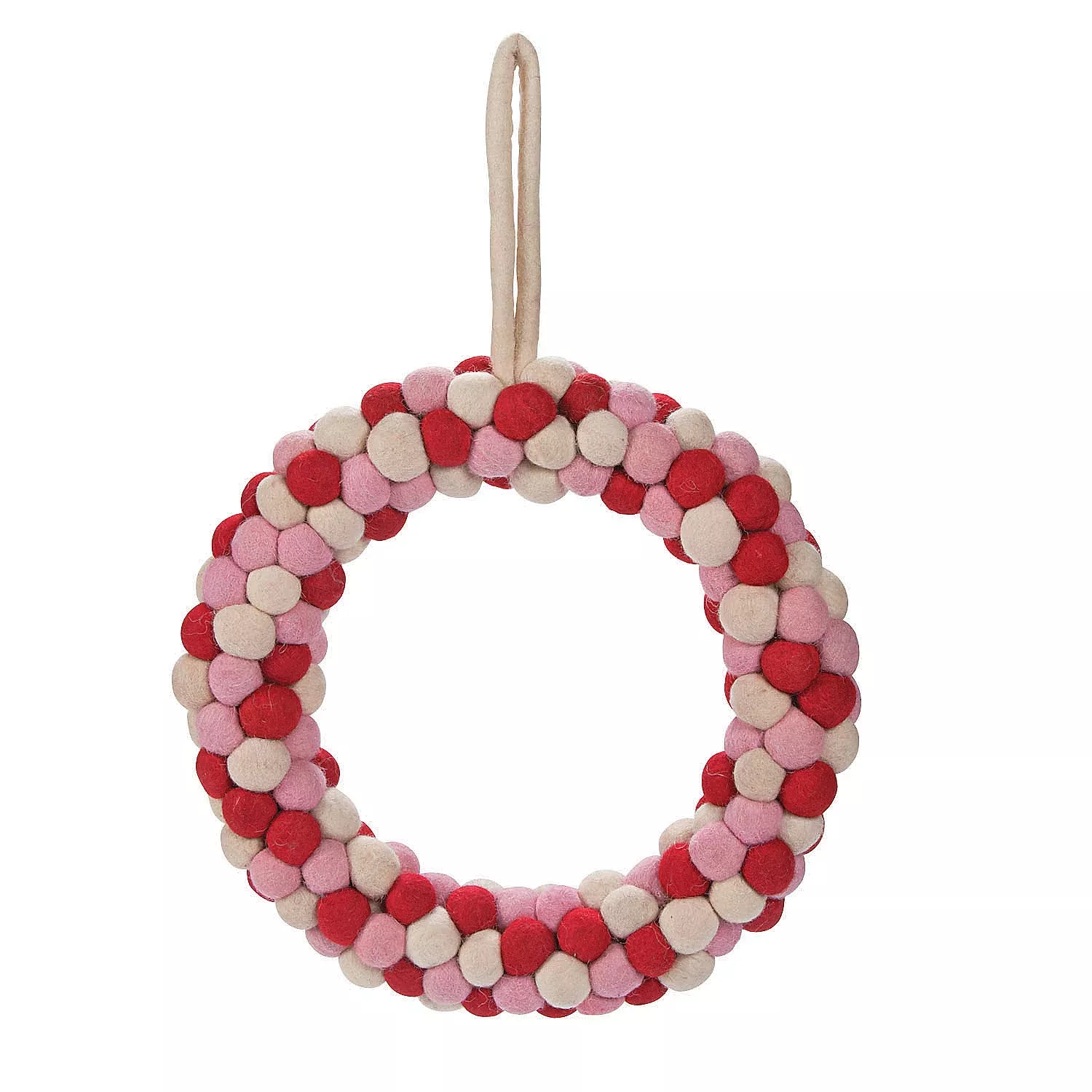 Valentine Pom Pom Wreath - Home Decor - 1 Piece - Walmart.com | Walmart (US)