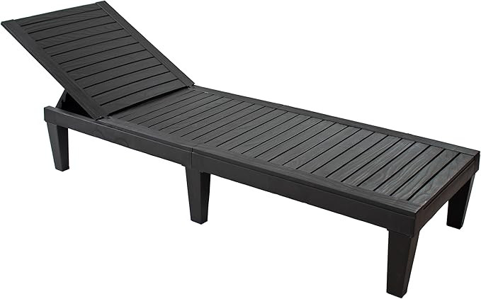 Sunnydaze 5-Position Outdoor Adjustable Chaise Lounge Chair - UV- and Weather-Resistant Polypropy... | Amazon (US)