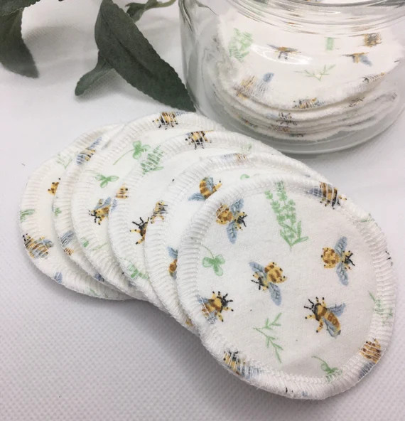Makeup Remover Pads Reusable Face Rounds Cosmetic Wipes 6 - Etsy | Etsy (US)