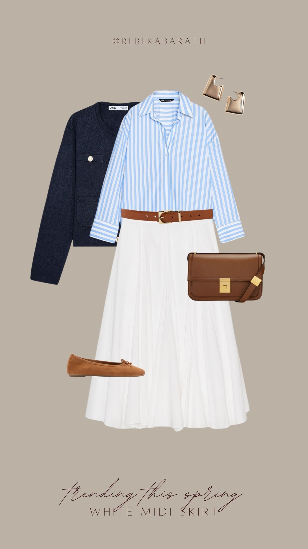 trending this spring // white midi skirt

outfit ideas | spring style inspo | midi skirt outfit | chic transitional looks | striped shirt outfit

#LTKItBag #LTKShoeCrush #LTKWorkwear