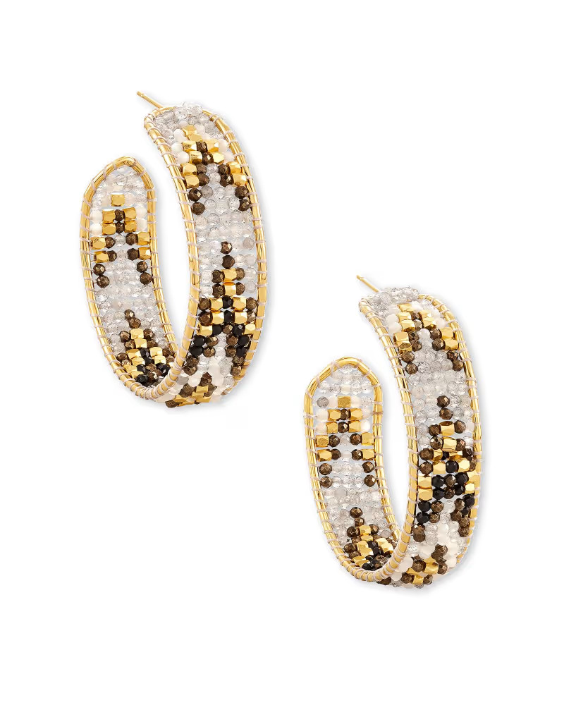 Britt Gold Hoop Earrings in Neutral Mix | Kendra Scott