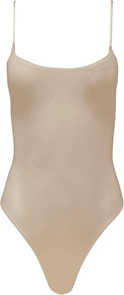 Almere Essential Adjustable Sleeveless Contour Cami Bodysuit | Amazon (US)