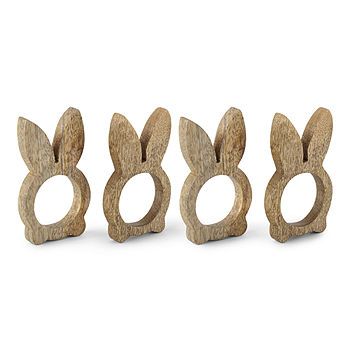 Linden Street Spring Bunny 4-pc. Napkin Ring | JCPenney
