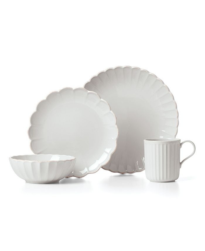 French Perle Scallop 4 Piece Place Setting | Macys (US)