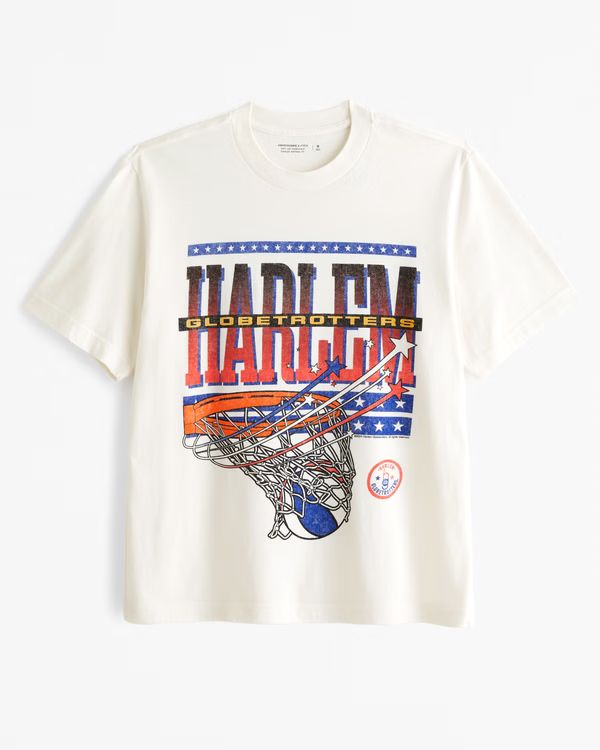 Men's Harlem Globetrotters Vintage-Inspired Graphic Tee | Men's Tops | Abercrombie.com | Abercrombie & Fitch (US)