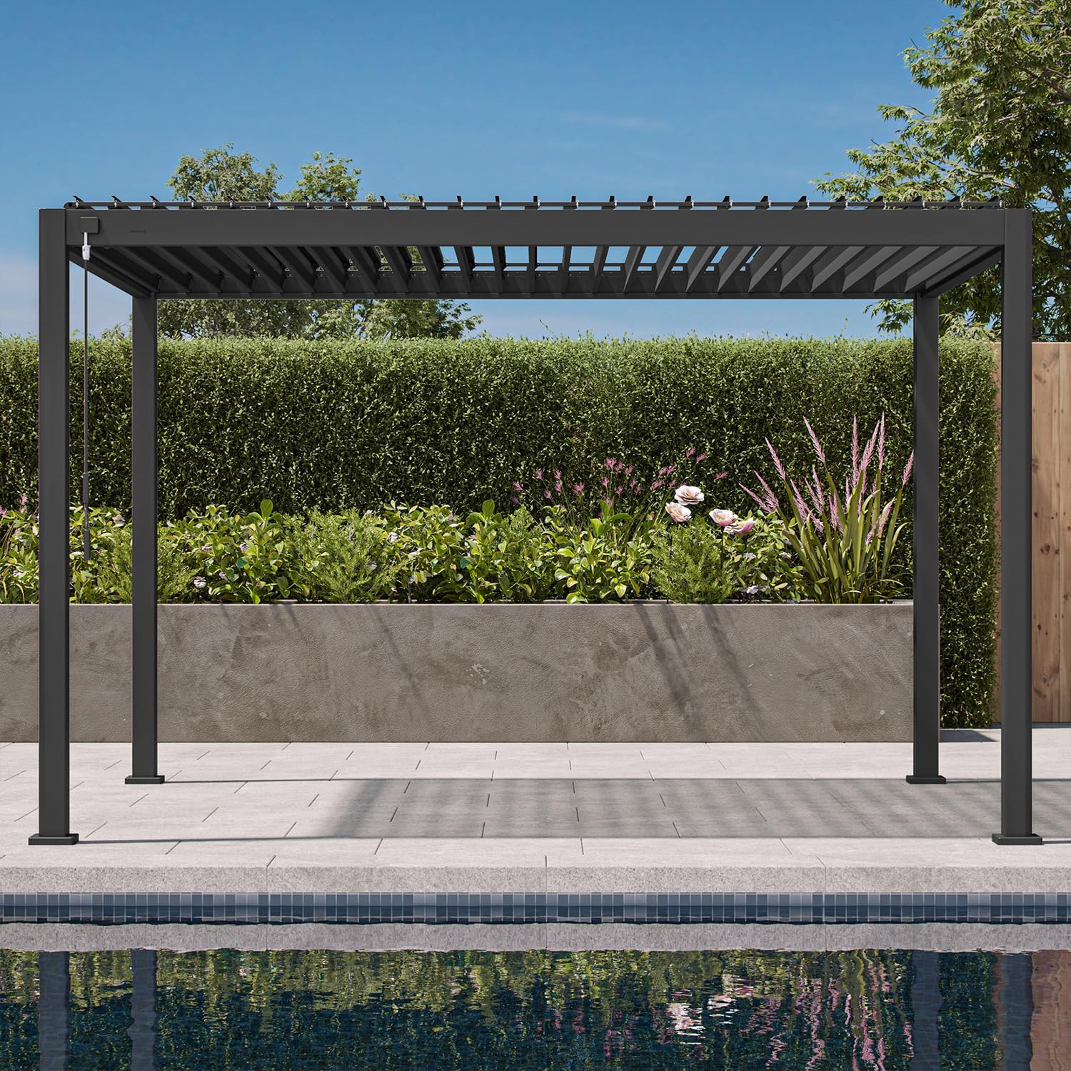 Mirador 111S Round Louvered Pergola Gazebo, 10Ft x 13Ft, Full Aluminum Frame, Adjustable Roof, Ou... | Amazon (US)