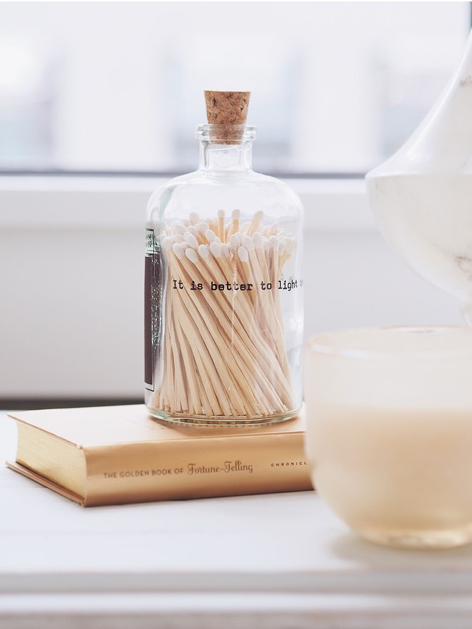 White Poetry Match Bottle | The Cross Decor & Design
