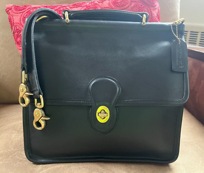 Bolso bandolera de colección Coach Willis negro 9927 cuero guanteteado excelente Italia | eBay US