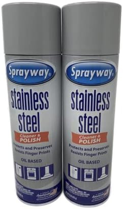 Sprayway SW841 Aerosol Stainless Steel Polish & Cleaner, 15 oz (15 oz can, Pack of 2) | Amazon (US)