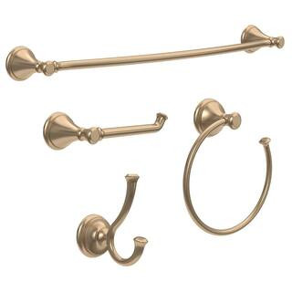 Cassidy 4-Piece Bath Hardware Set in Champagne Bronze | The Home Depot