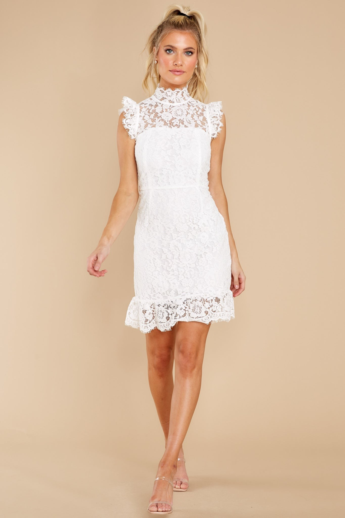 Learn To Love White Lace Dress | Red Dress 