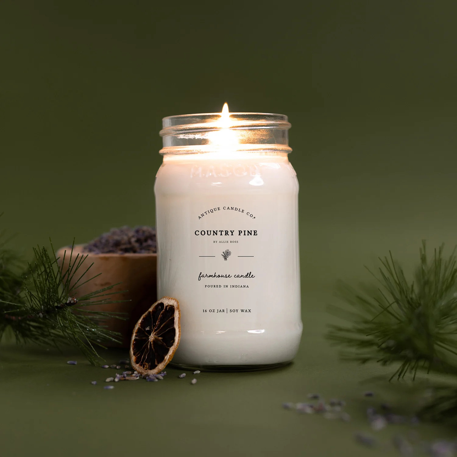 Country Pine by Allie Boss 16 oz candle - Antique Candle Co.®️ | Antique Candle Co.