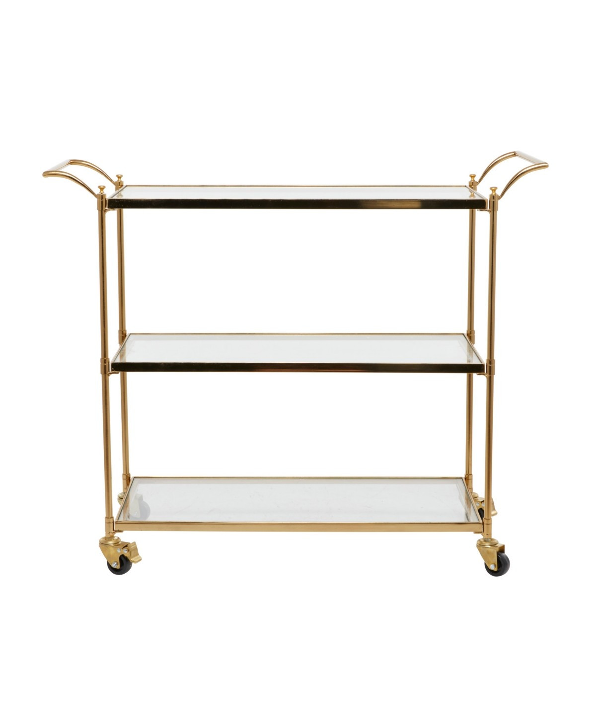 Brass Iron Traditional Bar Cart - Brass | Macy's