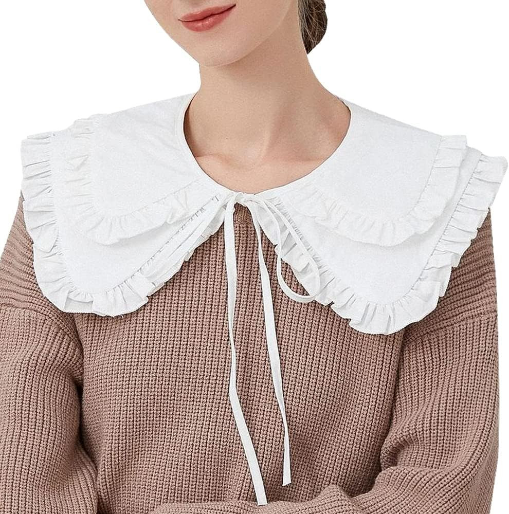 LoudSung Fake Collar Detachable Blouse False Collar Half Shirts Collar Little Shawl Top Elegant f... | Amazon (US)