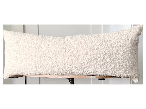 Extra Large Lumbar  Bouclé Pillow Cover  Modern Minimal | Etsy | Etsy (US)